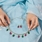 Selena Multi Ruby Stone Western Necklace For Women