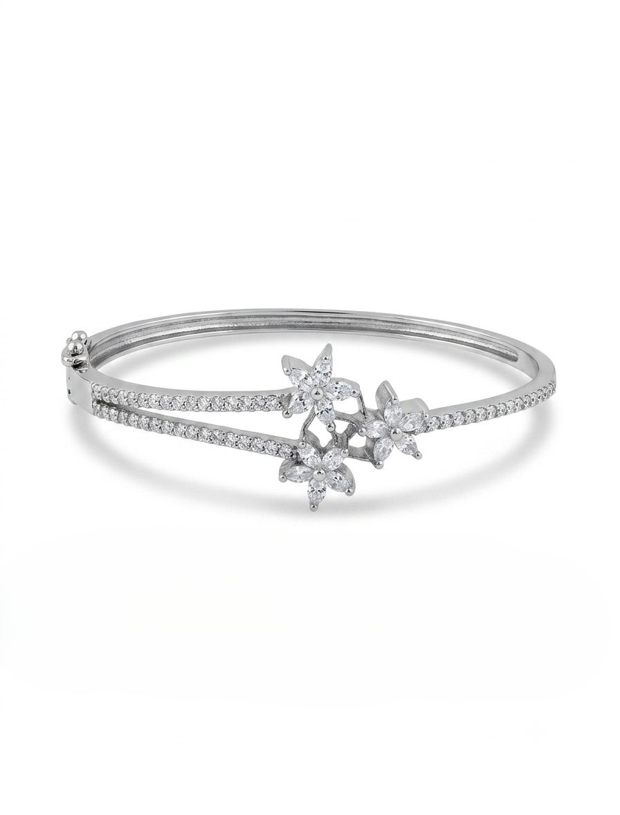 Tiya Silver kada bracelet