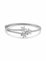 Tiya Silver kada bracelet