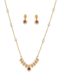 Krishti Pink chain pendant set