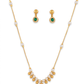 Krishti Green chain pendant set