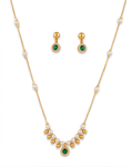 Krishti Green chain pendant set