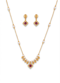 Mehira Pink chain pendant set