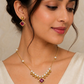 Mehira Pink chain pendant set