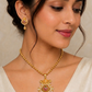 Charm Gold Plated Chain Pendant Set
