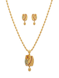 Tara Gold Plated Chain Pendant Set