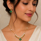 Mehira Green chain pendant set