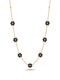 black flora gold tanmaniya necklace