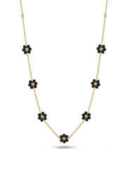black flora gold tanmaniya necklace
