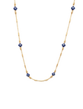 Blue Evil Eye gold tanmaniya necklace