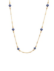Blue Evil Eye gold tanmaniya necklace
