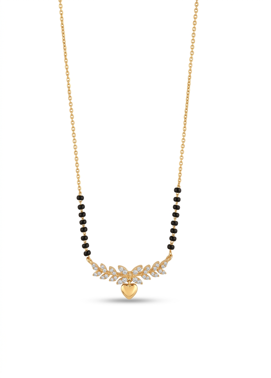 Keety Leaf-Heart Short Mangalsutra