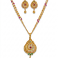 Nedira Gold Plated Chain Pendant Set