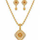 Zinnia Gold Plated Chain Pendant Set