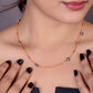 Blue Evil Eye gold tanmaniya necklace
