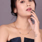 Blue Evil Eye gold tanmaniya necklace