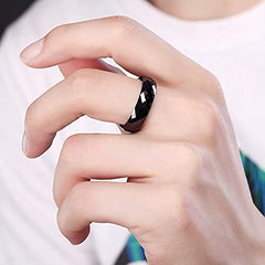 Wing BLACK CERAMIC RING