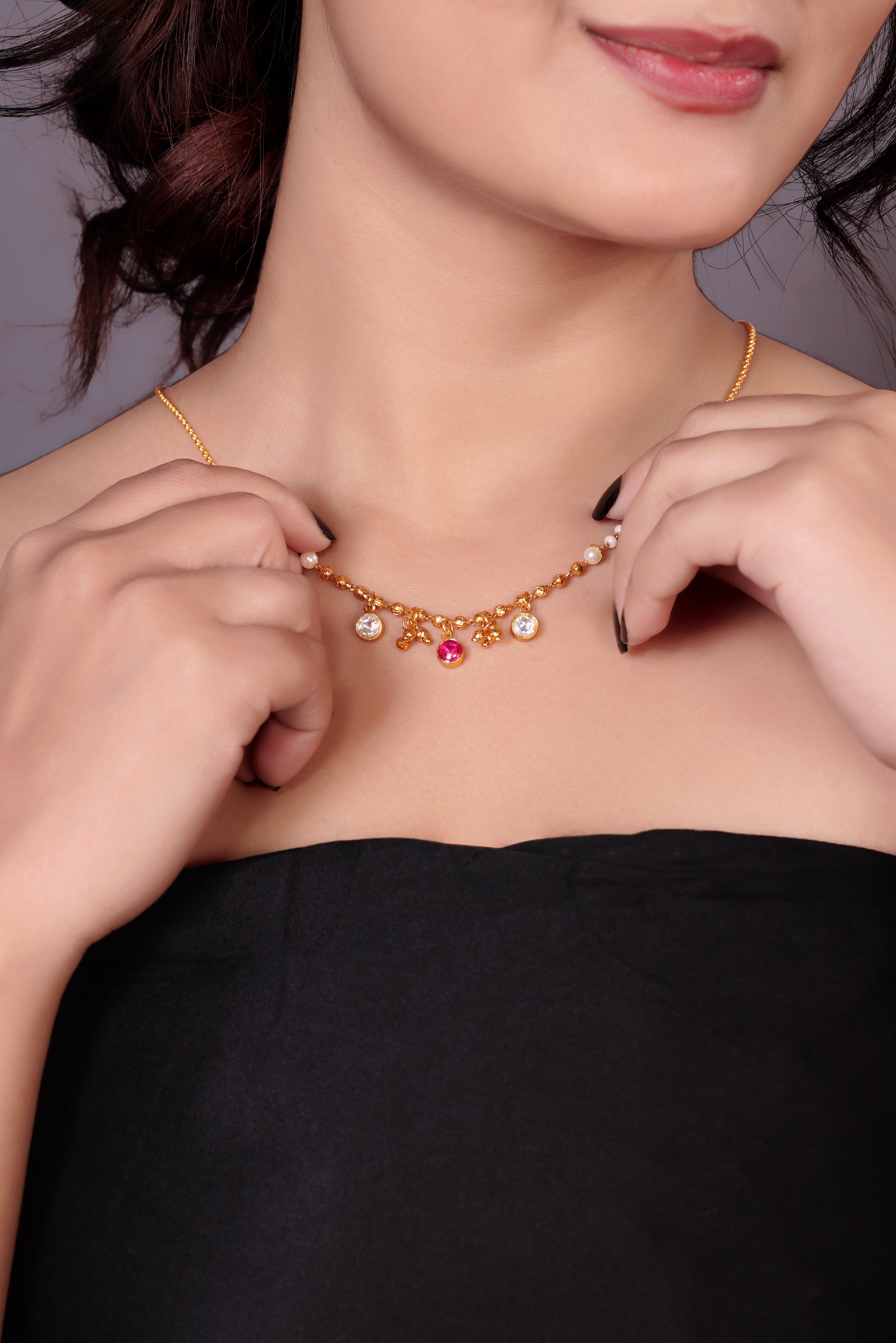 Anaya flora gold tanmaniya necklace PZMO