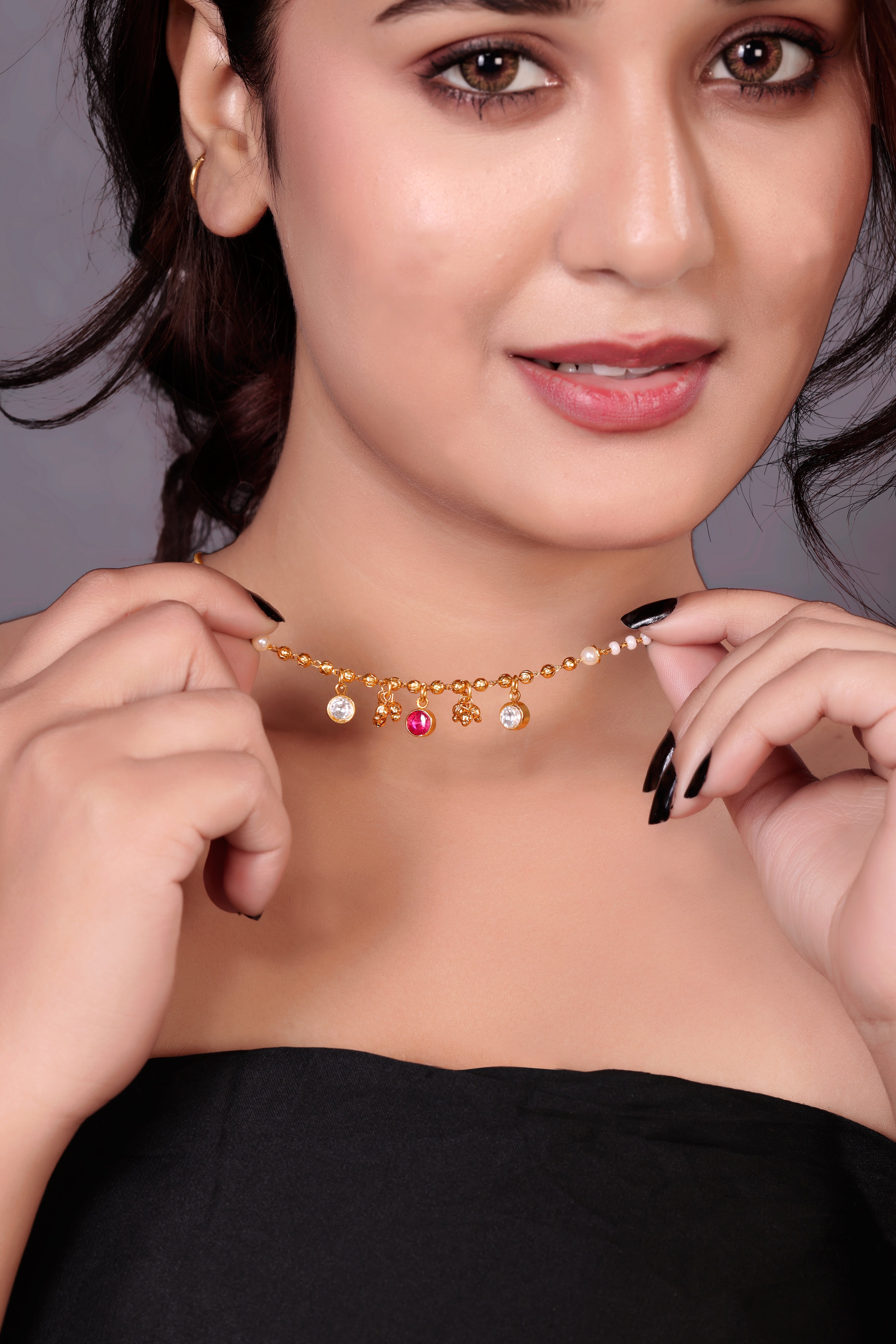 Anaya flora gold tanmaniya necklace PZMO