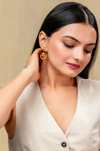 Golden Ring Earring PZMO