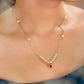 Sitara Pink chain pendant set