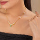 Mehira Green chain pendant set