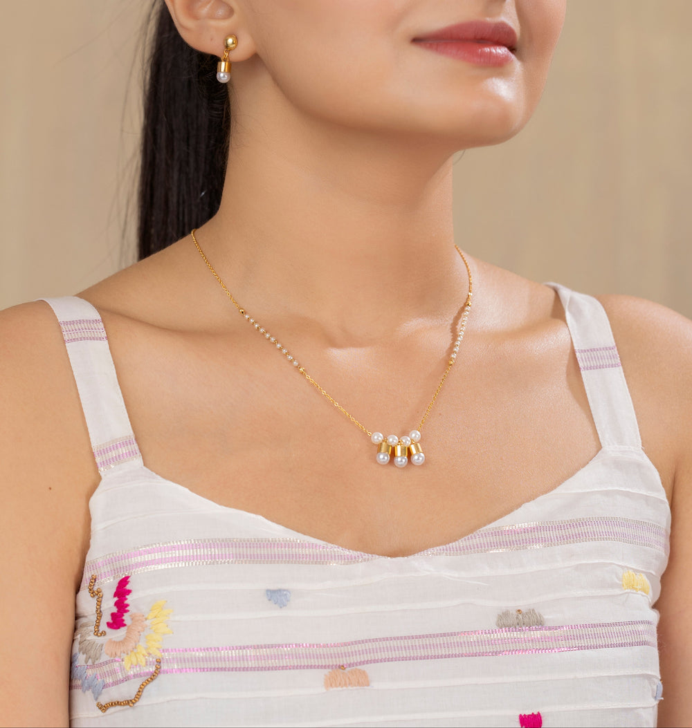 Vamshi  Gold Tanmaniya Necklace