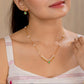 Krishti Green chain pendant set