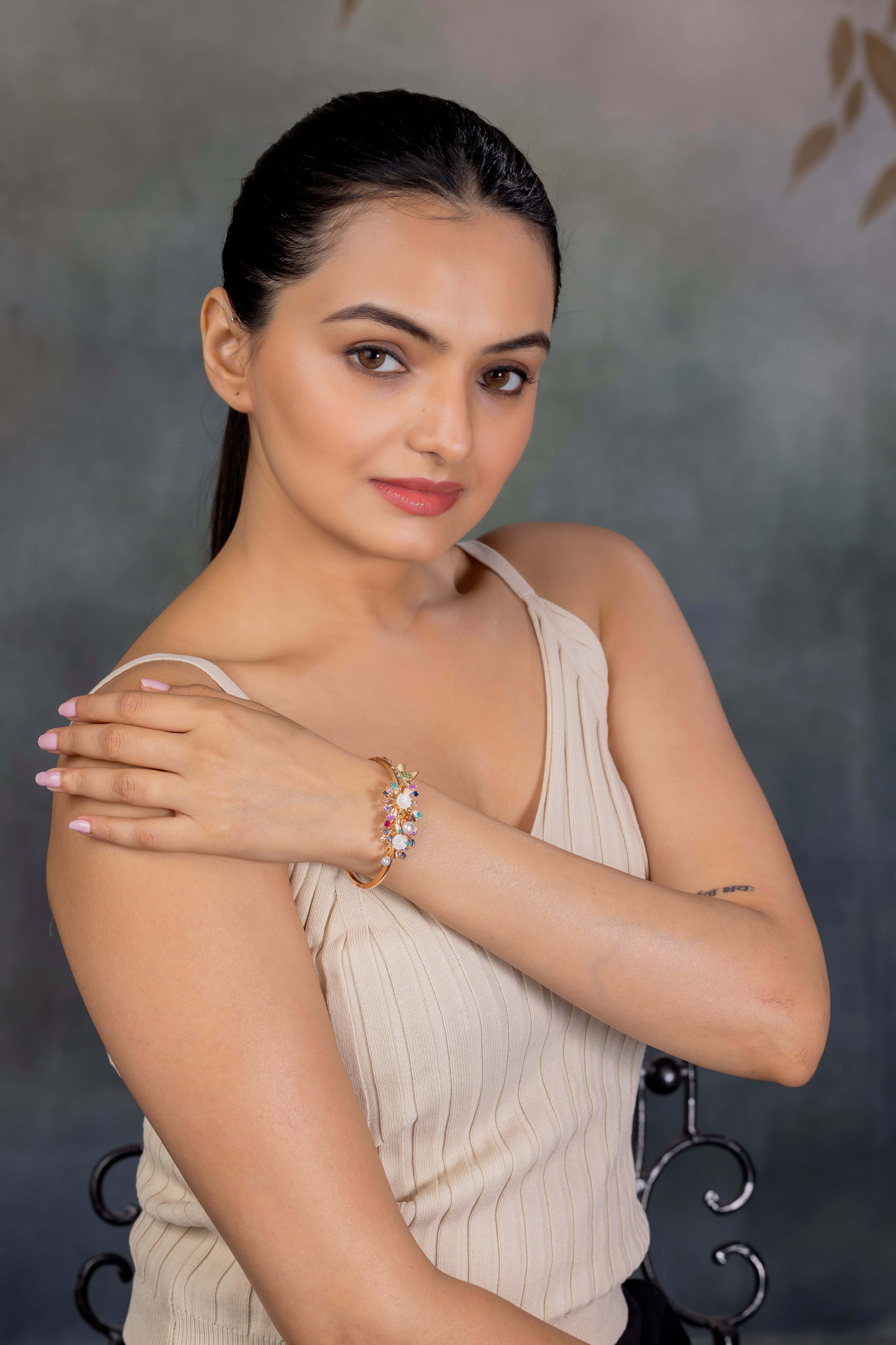 Adhya Gold kada bracelet PZMO