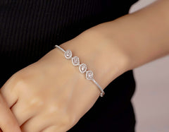 Zoya Silver kada bracelet