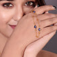 Kanika Blue Evil Eye Gold Tanmaniya Necklace