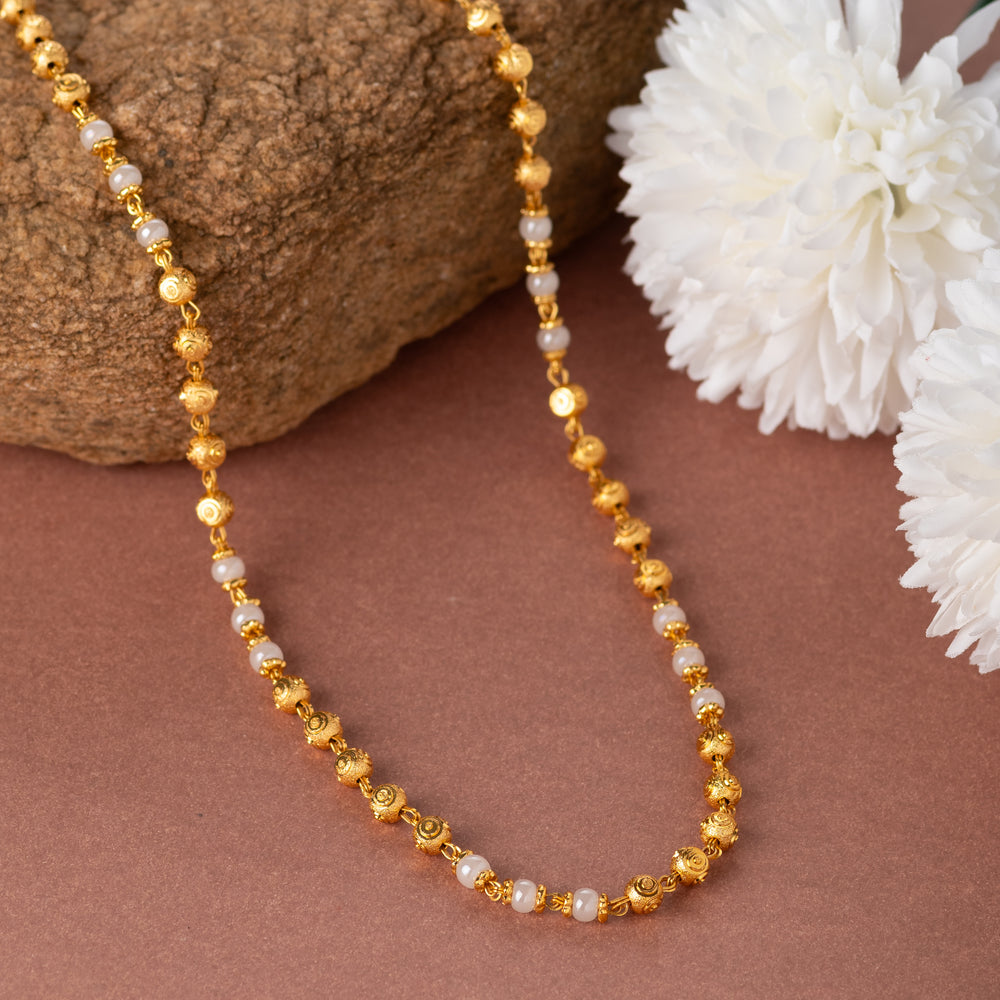 Rose line Goldplated Plated Brass Chain