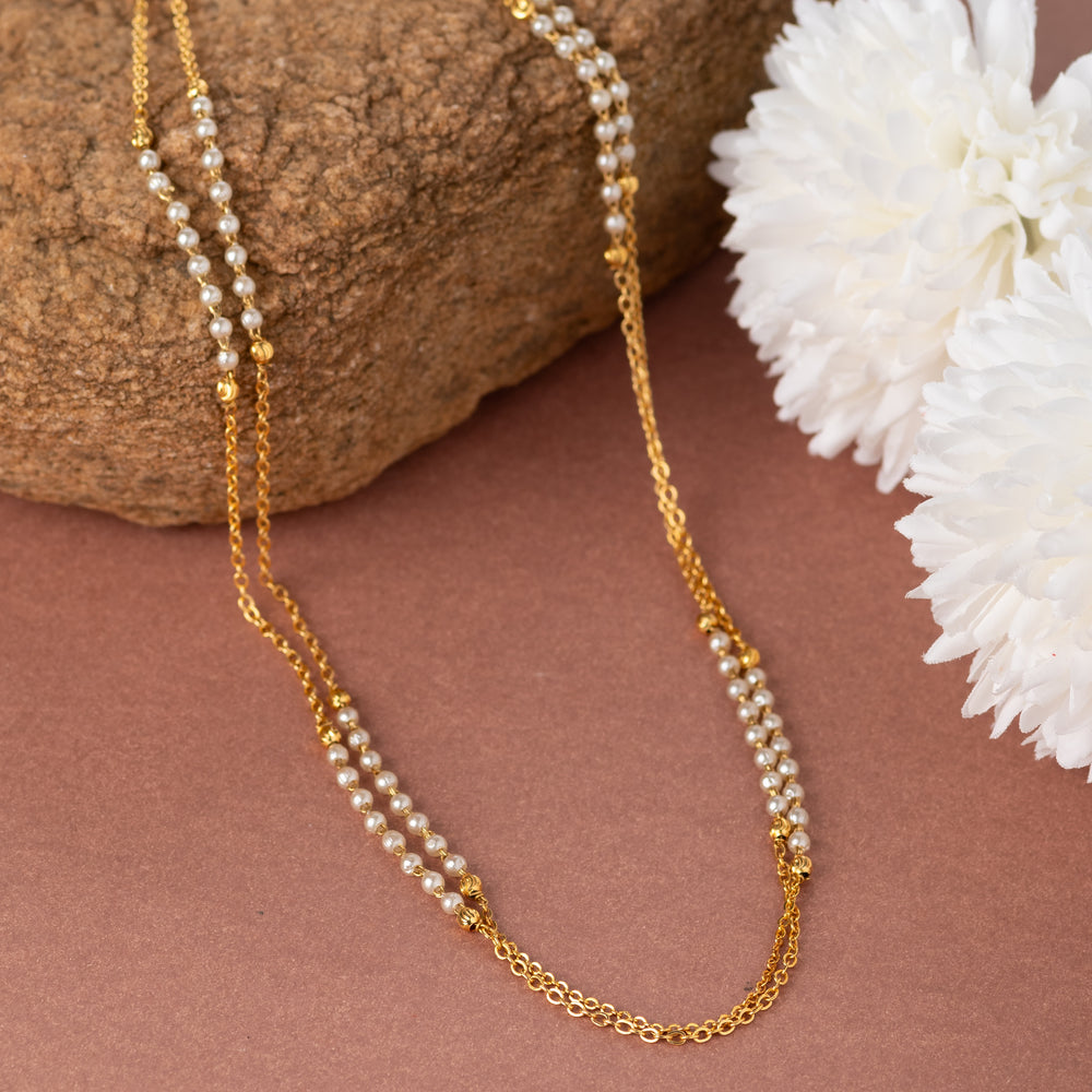 Yani White Goldplated Plated Brass Chain