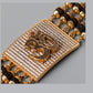 OM-2 Design High-quality Gold Plated 5 Line Rudraksha Bracelet For Men