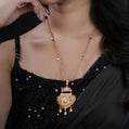 Evaniya Gold Plated Chain Pendant Set - PZMO