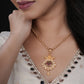 Charm Gold Plated Chain Pendant Set