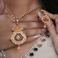 Charm Gold Plated Chain Pendant Set