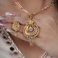 Nedira Gold Plated Chain Pendant Set