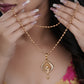 Zinnia Gold Plated Chain Pendant Set