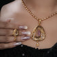 Elara Gold Plated Chain Pendant Set