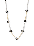 black flora gold and silver tanmaniya necklace