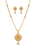 Iris Gold Plated Chain Pendant Set