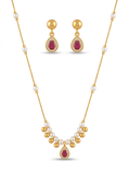 Sitara Pink chain pendant set