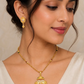 Evaniya Gold Plated Chain Pendant Set