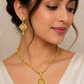 Zinnia Gold Plated Chain Pendant Set