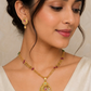 Nedira Gold Plated Chain Pendant Set
