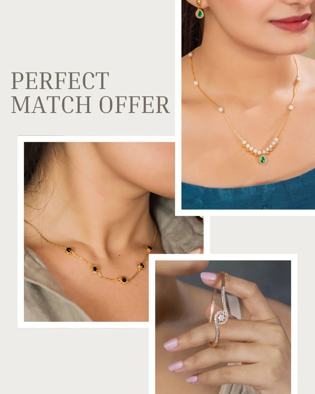 3-in-1 Fashion Combo – Stylish Gold-Tone Body Chain, Bracelet & Pendant