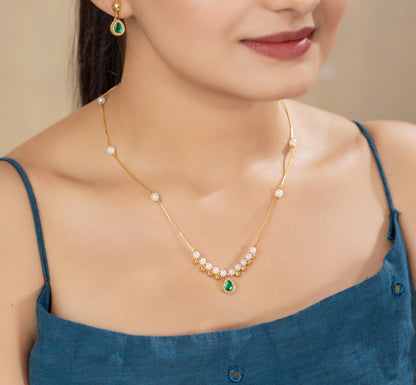 Sitara Pink chain pendant set