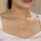 Krishti Pink chain pendant set
