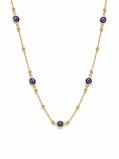 Kanika Blue Evil Eye Gold Tanmaniya Necklace